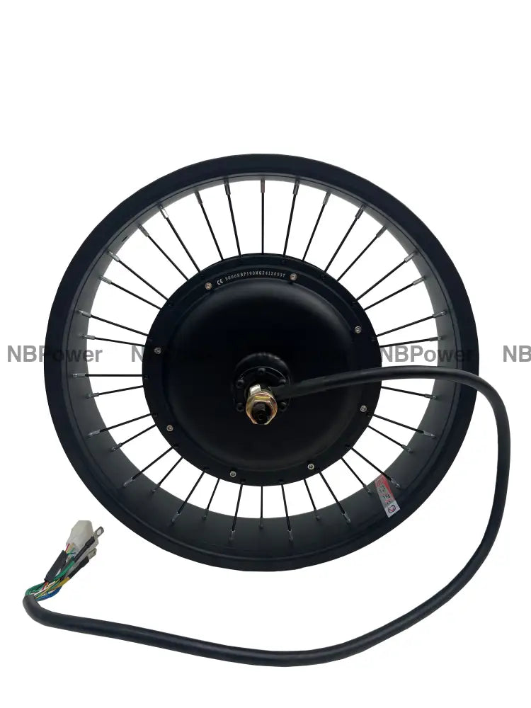 NBpower 20X4.0 190mm Dropout 72V 3000W Motor Wheel for Fat Bike Snow Bike
