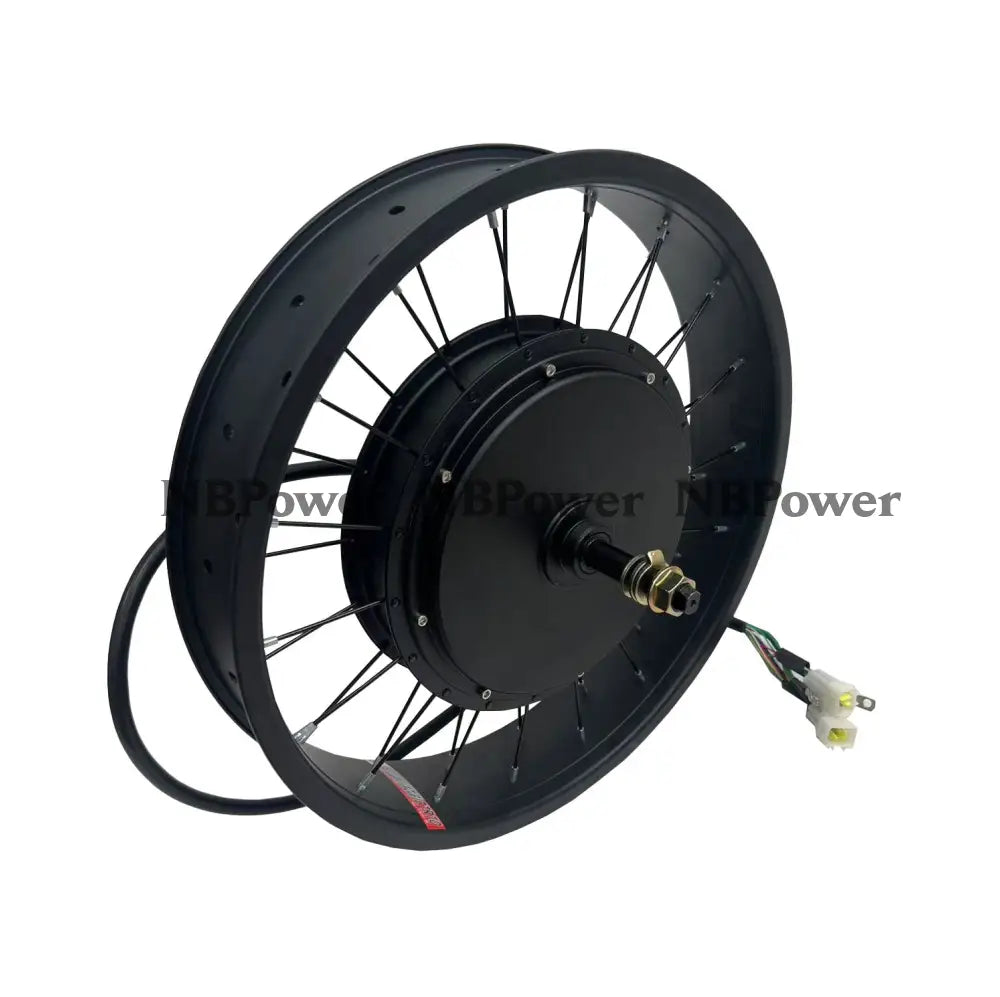 NBpower 20X4.0 190mm Dropout 72V 3000W Motor Wheel for Fat Bike Snow Bike