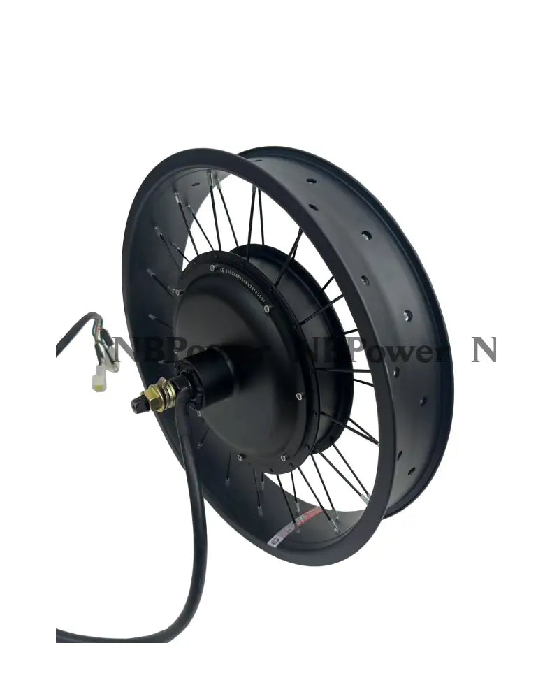 NBpower 20X4.0 190mm Dropout 72V 3000W Motor Wheel for Fat Bike Snow Bike