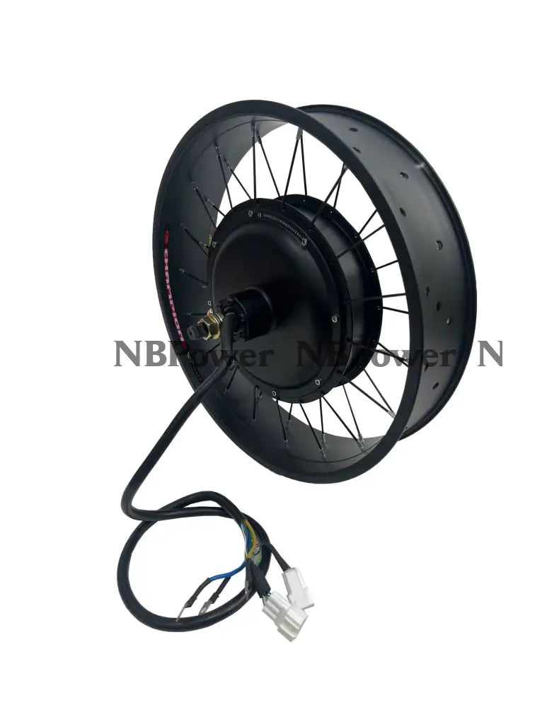 NBpower 20X4.0 190mm Dropout 72V 5000W Motor Wheel for Fat Bike Snow Bike