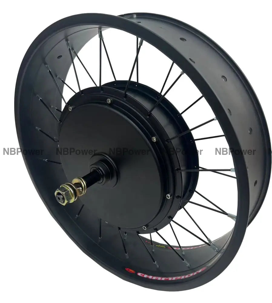 NBpower 20X4.0 190mm Dropout 72V 5000W Motor Wheel for Fat Bike Snow Bike