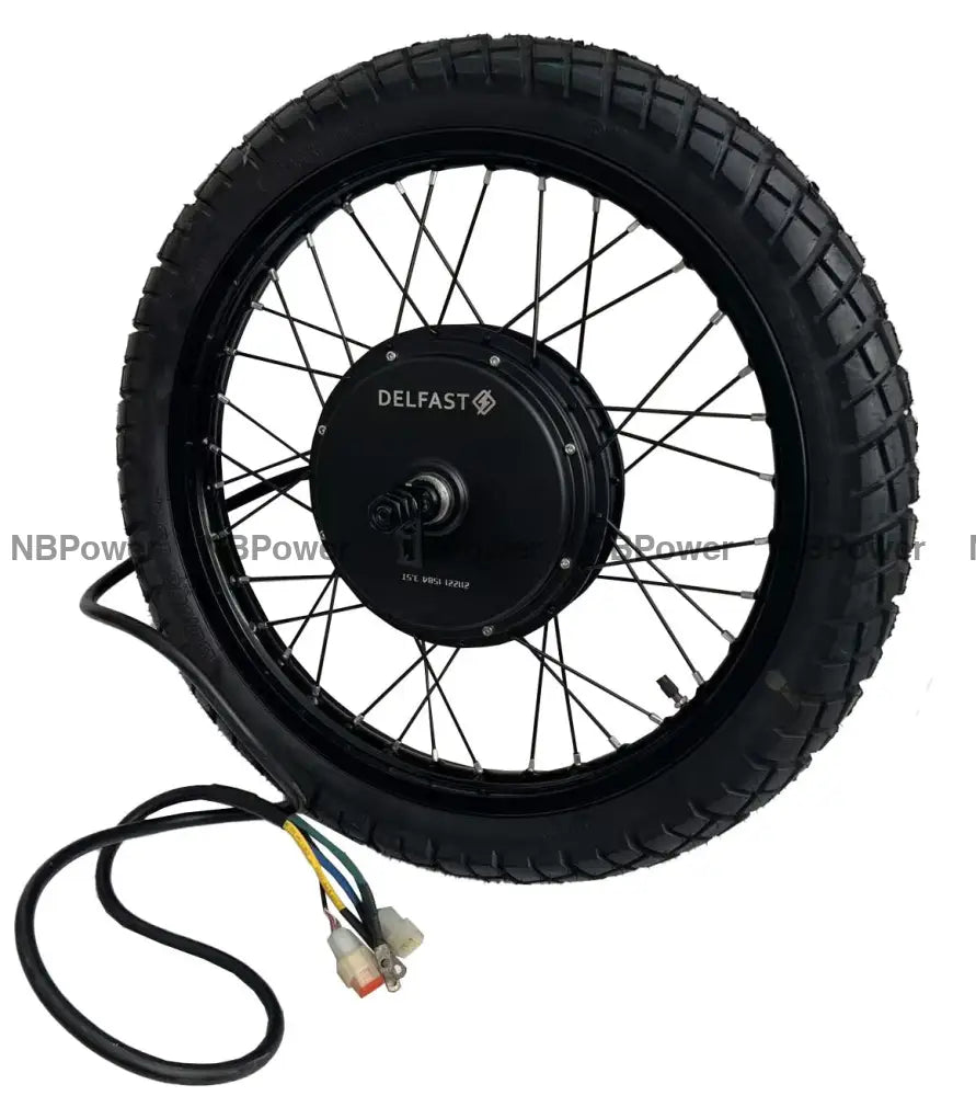 Promotion Price! 19*1.6 DELFAST QS205 5000W 3.5T 150mm Dropout Hub Motor Wheel Motorcycle Wheel with 80/100-19 Street