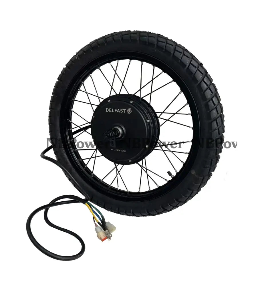 Promotion Price! 19*1.6 DELFAST QS205 5000W 3.5T 150mm Dropout Hub Motor Wheel Motorcycle Wheel with 80/100-19 Street