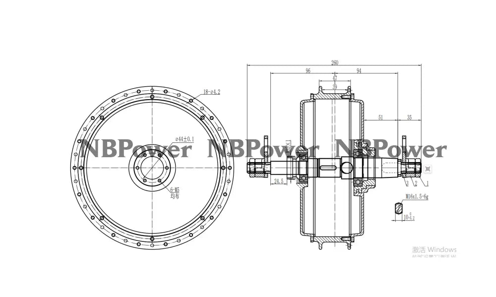 QS205 50H 190mm 72V 5000w Fat Bike Brushless Hub Motor for Electric Bicycle Fat Ebike Hub Motor 60-100kph