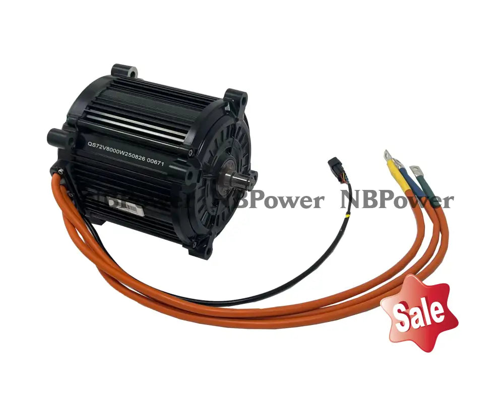 QSMOTOR 180 90H 8000W PMSM Mid Drive Motor For Electric Moped Motorcycle ，Encoder Magenetic Mid Motor Electric Motor