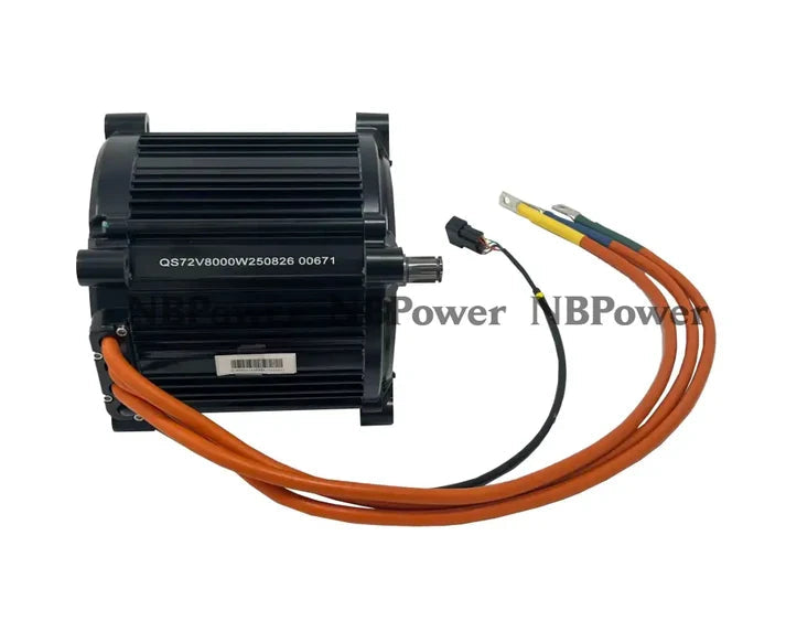 QS180  90H 8000W PMSM Mid Drive Motor Encoder Magenetic Mid Motor Kit 72V with FarDriver ND72850B Controller , TFT Display and Throttle Convention Kit For Electric Bike NBPower