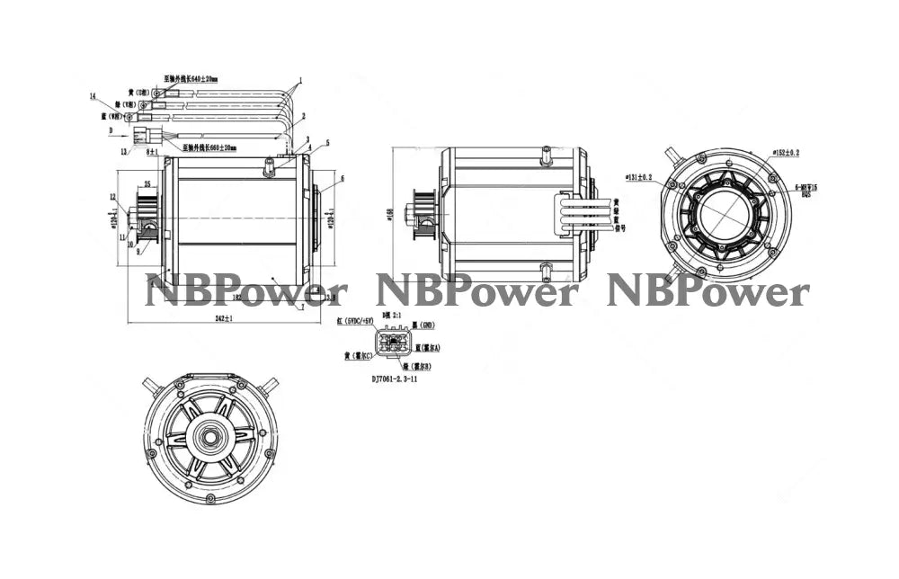 QSMOTOR QS138 90H 4000W 72V Liquid-Cooled Mid-Drive Motor High-Speed 100KPH Heat-Resistant for Electric Motorcycle ATV