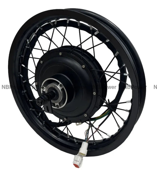 Rear 200mm dropout 3.5T high speed QS 5000W motorwheel with spokes ;17*2.15 motorcycle rim QS 5000W motorwheel Motor