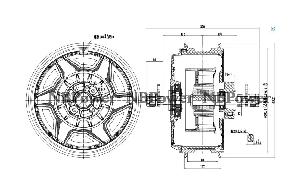 V5 Motor QS268 12inch 20000W Electric Scooter Hub Motor Electric Motor