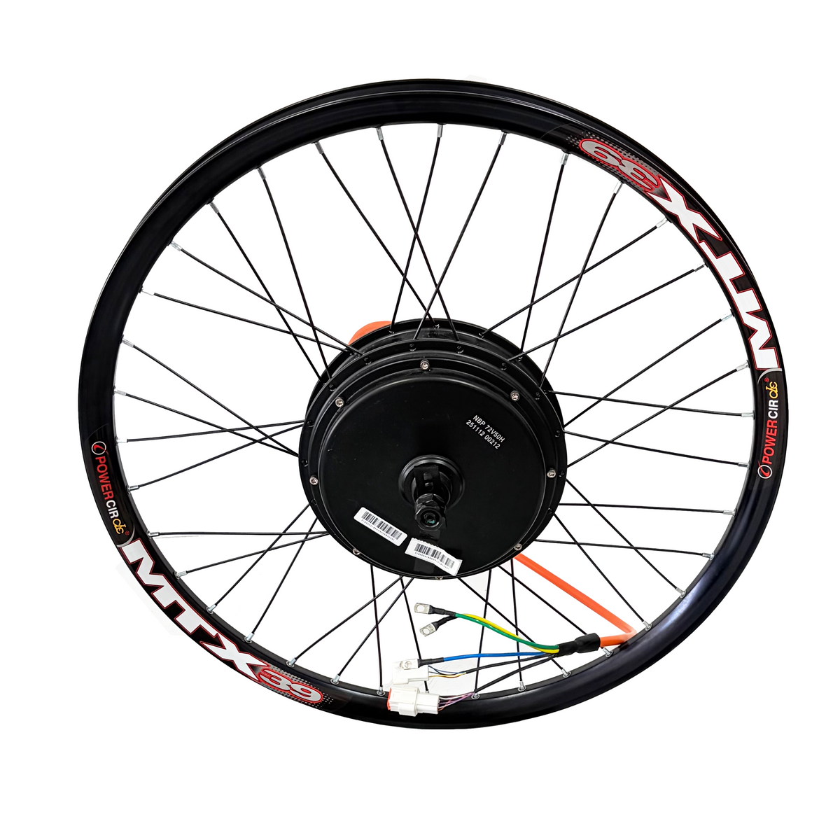 QS205 20inch/24inch/26inch/27.5inch/29inch/700C  150mm Dropout 3000W MTX Rim Ebike Rear Hub Motor Wheel  Single Speed Freewheel 3T/3.5T/4T/5T Winding For Choose ，80A Dual mode Controller +UKC1 Display Conversion Kit NBPower